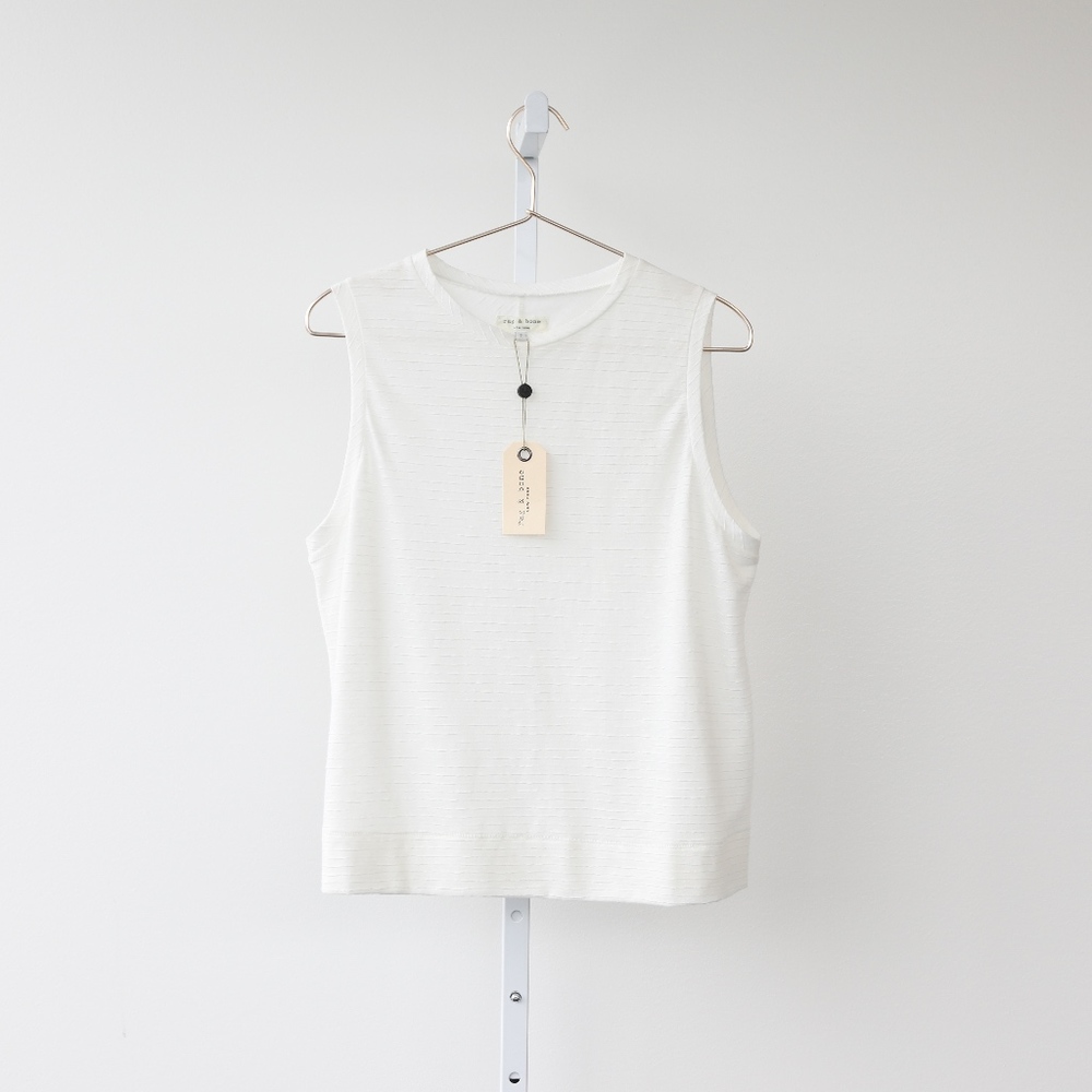 rag & bone White Sheer Tank